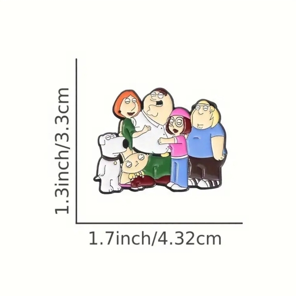 Family Guy Cartoon Enamel Pin Alloy Brooch - Picture 4 of 5